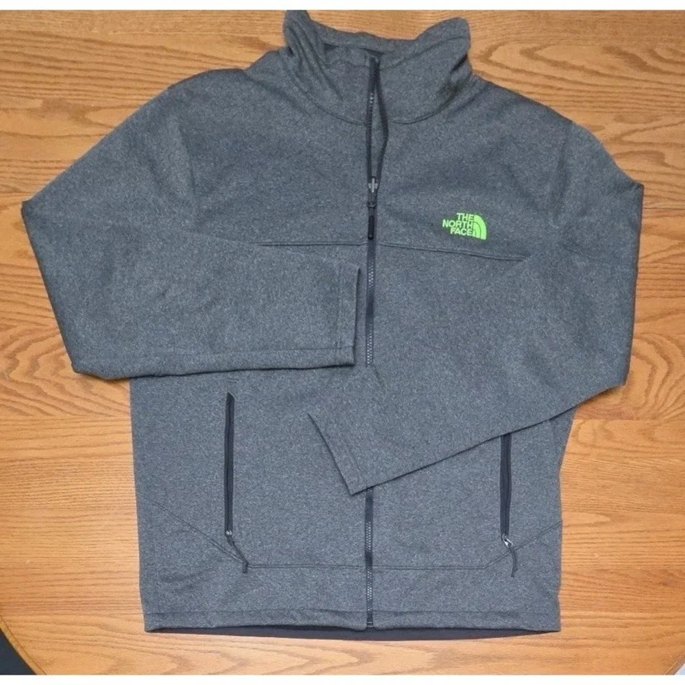 The North Face Apex Canyonwall Jacket Mens L Gray Softshell Full Zip Lined